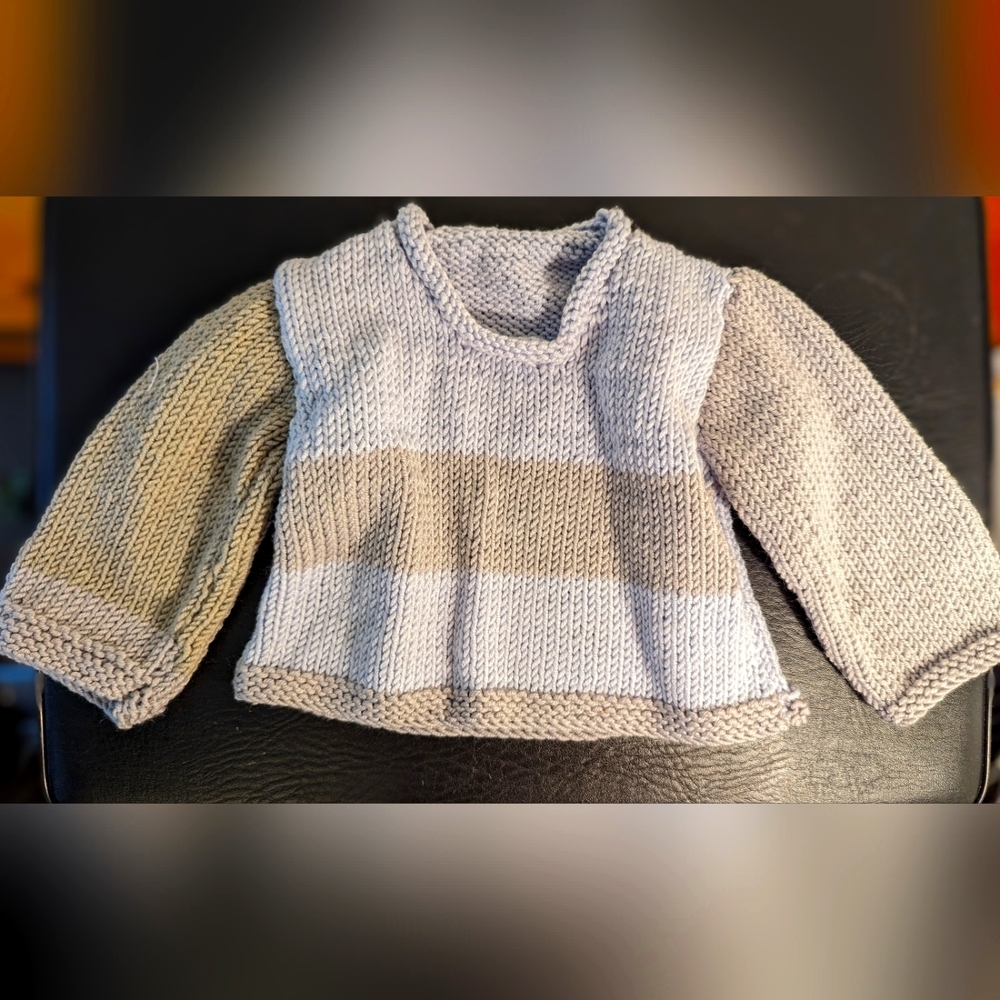 Cozy Gray Knit Kids Sweater